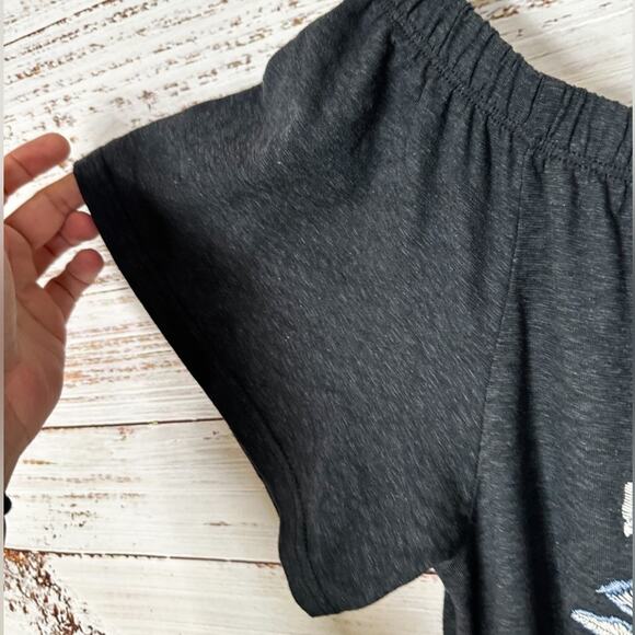 Topshop Charcoal Gray Blue Floral Embroidered Off Shoulder Dress, EUC, Size 6 - Picture 6 of 12